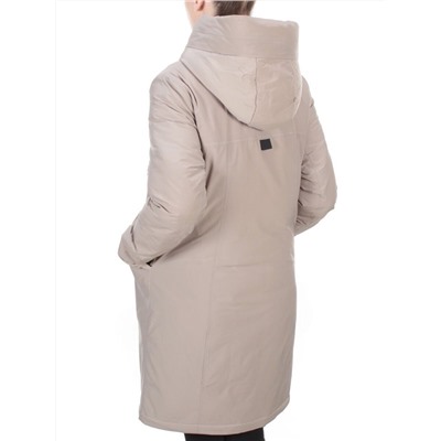 21-967 BEIGE Пальто зимнее женское AIKESDFRS (200 гр. холлофайбера) размер 50