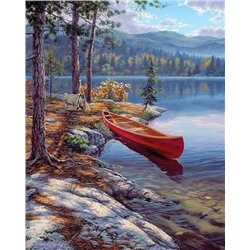 Картина по номерам 40х50 - Озеро в горах