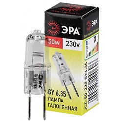 Нарушена упаковка.   Галогенная лампа GY6.35 50W 3000К (теплый) Эра GY6.35-JCD-50W-230V () C0027374