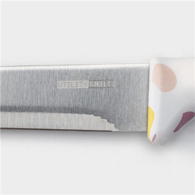 Нож кухонный универсальный Доляна Sparkle, цвет белый