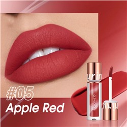 Матовая губная помада O.TWO.O New Trending Lip Gloss Marbling Water Proof Matt Finish Lip Stick № 5 Apple Red