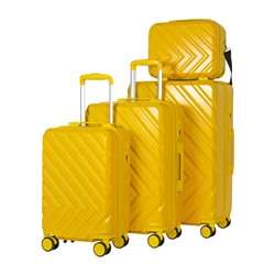 Набор из 3-х чемоданов, композит,  MIRONPAN 77061 Желтый