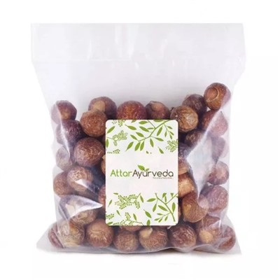 Сушеные мыльные орехи Ритха для волос (250 г), Dried Reetha Nuts Whole Soapnuts for Hair, произв. Attar Ayurveda