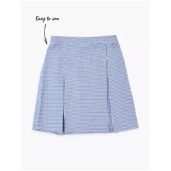 Girls’ Easy to Iron Gingham School Skirt (2-14 Yrs)