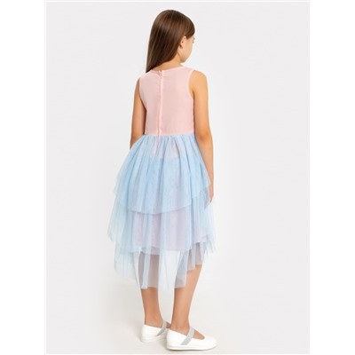 Платье розовый +голубой 157839