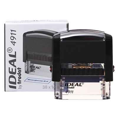 Оснастка для штампа автоматическая Trodat IDEAL 4911, 38 x 14 мм, корпус чёрный
