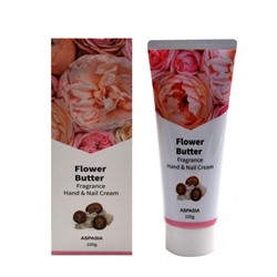 Крем для рук и ногтей с цветочными экстрактами Flower Butter Hand & Nail Cream, Aspasia 100 г