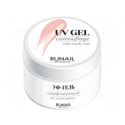 RuNail, Камуфлирующий УФ-гель (цвет: Розовая карамель), 30 г