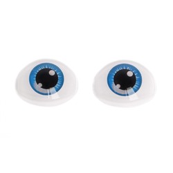 Глаза, набор 10 шт., размер 1 шт: 11,6×15,5 мм, цвет синий