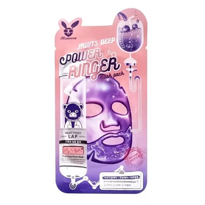 Маска на тканевой основе с фруктовыми экстрактами FRUITS DEEP POWER RINGER MASK PACK, ELIZAVECCA, 23 мл