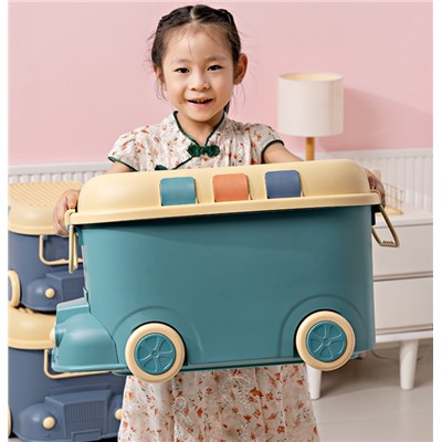 Корзина для хранения детских игрушек, размер: 53х38х32.5 см 5603_большая бирюзово_зеленый
