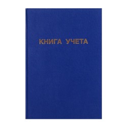 Книга учета, 192 листа, обложка бумвинил, блок ГАЗЕТНЫЙ, клетка, цвет синий