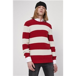 Sweter bawełniany męski czerwony