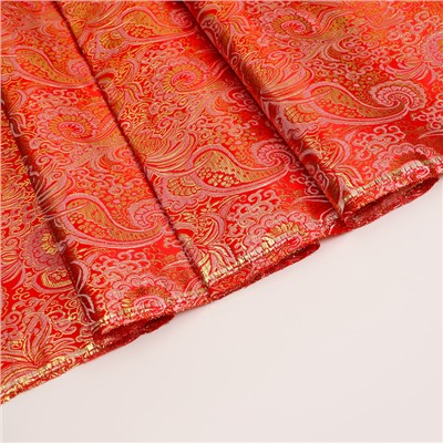 Лоскут «Парча», красный, 50 × 50 см