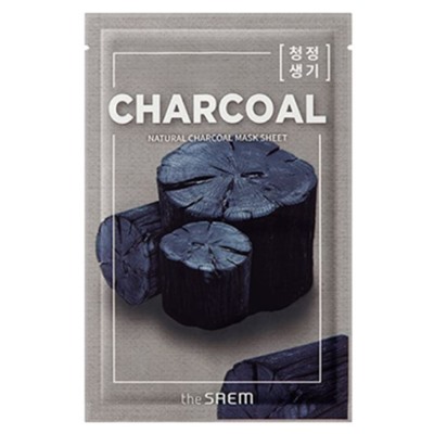 Маска тканевая с древесным углем Natural Charcoal Mask Sheet, THE SAEM   21 мл