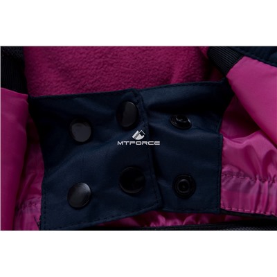 Подростковый для девочки зимний горнолыжный костюм темно-фиолетового цвета 8930TF