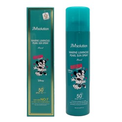 Солнцезащитный спрей с экстрактом жемчуга Marine Luminous Pearl Sun Spray Disney Couple Favorite SPF50+ PA+++, Jm solution 180 мл