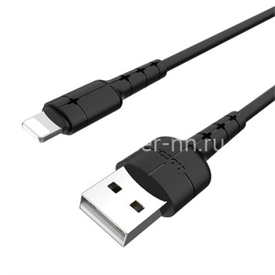 USB кабель для iPhone 5/6/6Plus/7/7Plus 8 pin 1.2м HOCO X30 (черный)