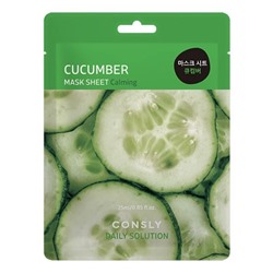 Маска тканевая для лица с экстрактом огурца, Cucumber, Consly, 25 мл