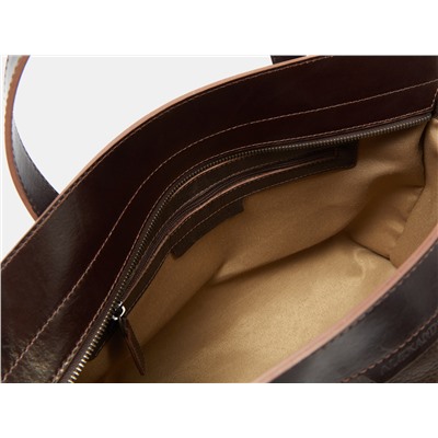 Коричневый кожаный мужской портфель из натуральной кожи «PF0024 Brown»