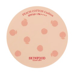 SKINFOOD Peach Cotton cushion Крем-основа SPF50+ PA++++