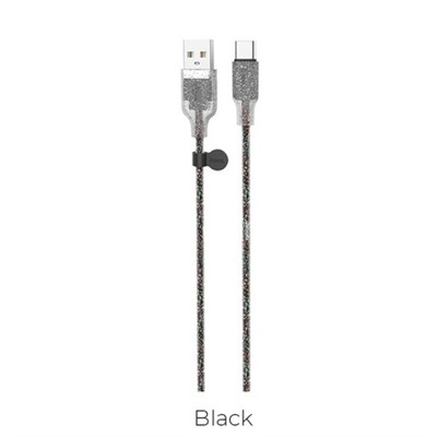 USB кабель для USB Type-C 1.2м HOCO U73 (черный)