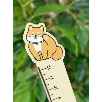 Линейка ECO из дерева Аниме «Shiba inu»