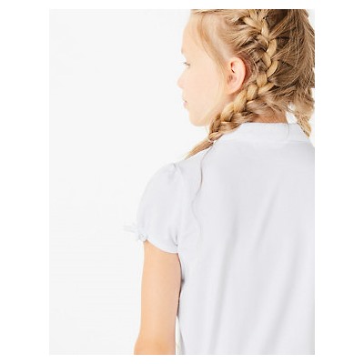 2pk Girls' Regular Fit School Polo Shirts (2-18 Yrs)