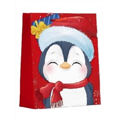 Пакет подарочный НГ 31*40*12см  Милый пингвинёнок Dream cards ППК-3900/12/Россия