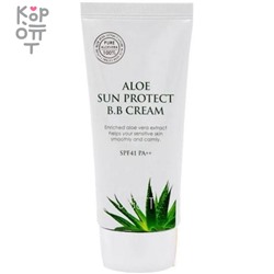 JIGOTT ALOE SUN PROTECT BB CREAM SPF41 PA++ 50ml BB крем солнцезащитный с экстрактом алое,