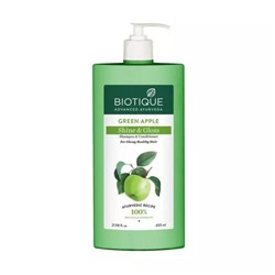 Шампунь-кондиционер с Зеленым яблоком (650 мл), Green Apple Shine & Gloss Shampoo & Conditioner, произв. Biotique