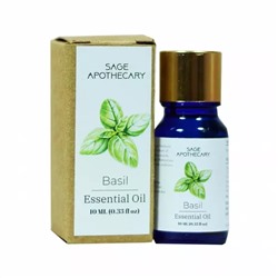 Эфирное масло Базилика (10 мл), Basil Essential Oil, произв. Sage Apothecary