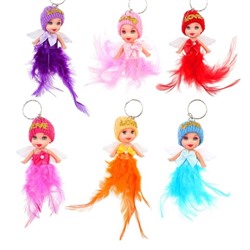Брелок кукла Ангелочек в шапочке цвета МИКС 2585335 Китай
