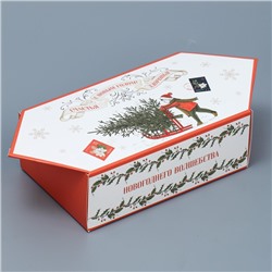 Сборная коробка‒конфета «Ретро», 9,3 × 14,6 × 5,3 см