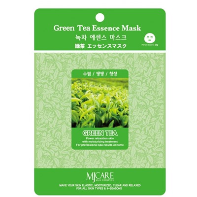 MJ Care Маска для лица с экстрактом Зеленого чая