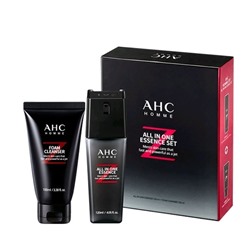 AHC Homme Zero Универсальная Эссенция для лица Мужчин НАБОР [Эссенция 120ml + Пенка 100ml]