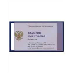 Карман самоклеящийся вертикальный под визитку ДПС 1164.С/100/Россия