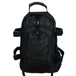 Трехдневный рейдовый рюкзак Expandable Backpack (40 литров, черный) - Удобные регулируемые лямки с вентилируемыми сетчатыми накладками. Форма лямок позволяет комфортно носить рюкзак, а также облегчает процесс одевания/снятия №248