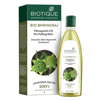 Biotique Bio Bhringraj Therapeutic Oil For Falling Hair 100ml / Био Масло Против Выпадения Волос Терапевтическое с Брингараджем 100мл