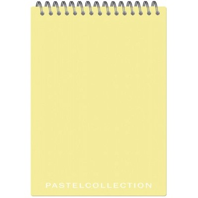 Блокнот на спирали А5 60л клетка "Pastel Collection Yellow" пластиковая обложка 3408 Полином