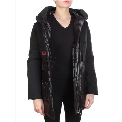 YM2115 BLACK Куртка зимняя женская MAYYIYA (200 гр. холлофайбера) размер 50