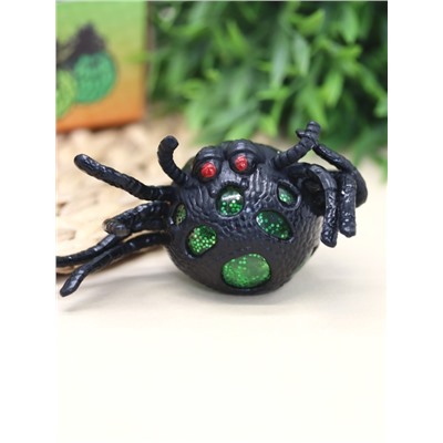 Мялка - антистресс «Spider metallic», green