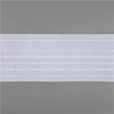 Шторная лента классическая, матовая, 10 см, 50 ± 1 м, цвет белый