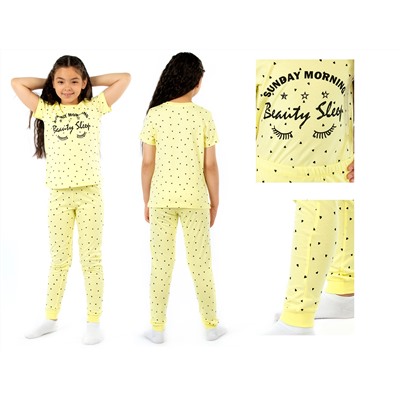 Комплект детский (футболка/брюки)  GKT 144-014 (Жёлтый)