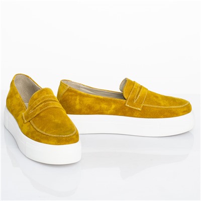 Женские кожаные слипоны Shik Shoes Shik 9132 Желтый замша: Под заказ