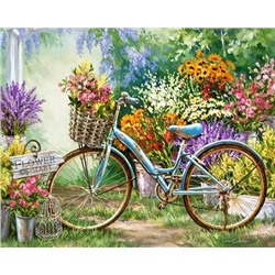 Картина по номерам 40х50 - Велосипед с цветами