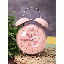 Часы-будильник «Clear wake-up with animals», pink bunny (17,5х11,5 см)