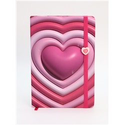 Блокнот (А5) "3D Heart big", pink (14.5*21)