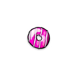 Пончик розовый - Брошь/ значок - 609