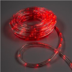 Световой шнур Luazon Lighting 10 мм, IP65, 10 м, 24 LED/м, 220 В, 8 режимов, свечение красное
